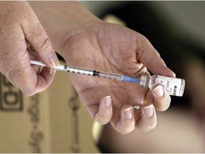 More health-care workers are being immunized against the flu in Alberta.
