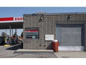 The closed down car wash at the Esso gas station on McCall Way at McKnight Boulevard as seen Wednesday, August 12, 2015. The washroom was closed after gas was found to be leaking into the station water supply.