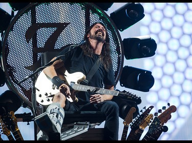Foo Fighters play a sold out show the Scotiabank Saddledome in Calgary on Thursday, Aug. 13, 2015.