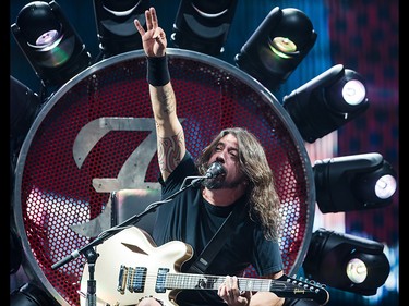 Foo Fighters play a sold out show the Scotiabank Saddledome in Calgary on Thursday, Aug. 13, 2015.