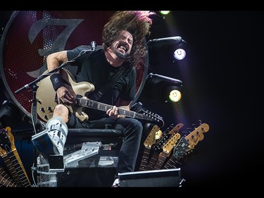 Foo Fighters play a sold out show the Scotiabank Saddledome in Calgary on Thursday, Aug. 13, 2015.