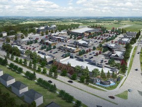 A rendering of Hopewell's Mahogany Village Market project.