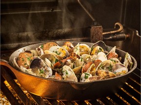 Grilled Clams and Chorizo