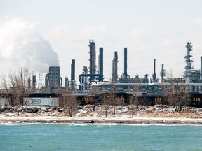 BP’s Whiting Refinery is seen along the shore of Lake Michigan on Tuesday, March 25, 2014, in Whiting, Ind.