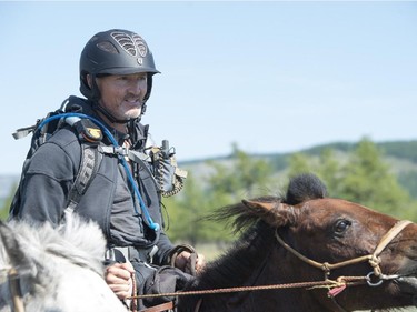 Bruce Chernoff, a Calgary oilman and cattle rancher, finished in 10th place at the 7th annual Mongol Derby - the world's longest horse race - in August 2015. Photo by Saskia Marloh, the Adventurists