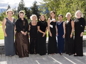 Cal 0808  Banff Ball 3 the most successful  Banff Centre Midsummer Ball Weekend in its 36-year history would not be possible without the tireless efforts of the 2015 Ball committee. Pictured, from left, are Judy Paterson, Debra Law, Patricia Moore, Melanie Busby, Kim van Steenbergen, Mary Fong, Nancy Wiswell  and Glenda Hess