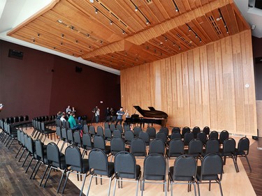 A rehearsal hall in Mount Royal University's new Taylor Centre for the Performing Arts, as seen on Tuesday, August 25. The $90.5-million facility is set to officially open tomorrow.