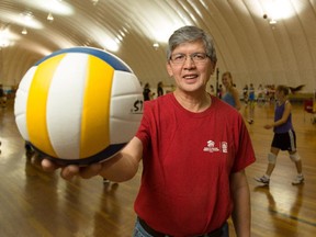 Harvey Poon stands in a full Volleydome, near the University of Calgary in Calgary on Tuesday. He noted the volleyball community would welcome another indoor facility, like the proposed CalgaryNEXT field house, a statement echoed by other local amateur sports groups.