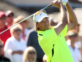 Calgary's Stephen Ames finished in a tie for fifth at the Shaw Charity Classic on Sunday.