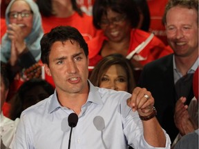 Justin Trudeau launches the Liberals federal election campaign in Calgary-Confederation riding in Calgary on August 4, 2015.