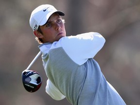 Chris Williams, seen at the 2014 PGA Tour's Farmers Insurance Open, is leading the Mackenzie Tour - PGA Tour Canada's ATB Financial Classic at Cochrane's Links of GlenEagles with a 15-under total through three rounds.