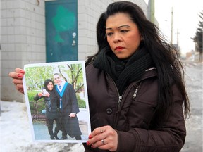 Daisy Fernandez, the mother of murder victim Anthony Fernandez, in Calgary, Alberta Monday, March 3, 2014.