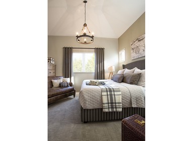 Master suite in the Envoy show home at Mahogany in Calgary.