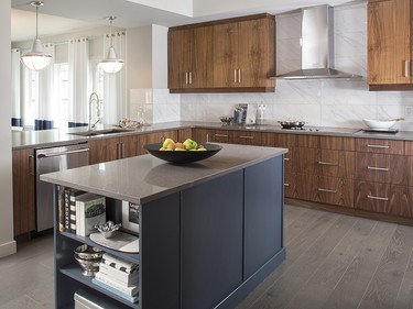 The kitchen in the Linea show home at Mahogany in Calgary.