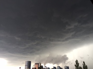 Rob Walker shared this image of storm clouds over Calgary.