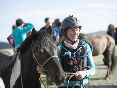 Liz Brown, a former Calgary journalist, completed the 7th annual Mongol Derby - the world's longest horse race-in August 2015. Photo by Saskia Marloh, the Adventurists