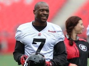 Ottawa RedBlacks wide receiver Maurice Price practises with the team at TD Place on Monday, Aug. 3, 2015.