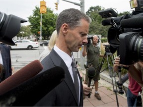 Nigel Wright, former chief of staff to Prime Minister Stephen Harper, arrives at the courthouse in Ottawa for his third day of testimony at the trial of former Conservative senator Mike Duffy on Friday. Reader says Harper has failed to take responsibility for Wright's actions.