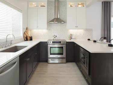 Copperfield, Calgary’s Precise show home kitchen.
