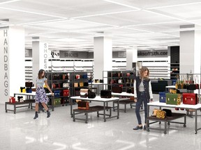 Rendering of the new design format of Saks Fifth Avenue OFF Fifth stores being rolled out this year.
