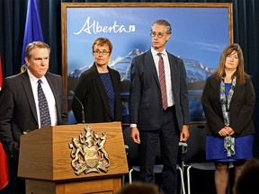 The province's royalty review panel in Edmonton on August 28, 2015.