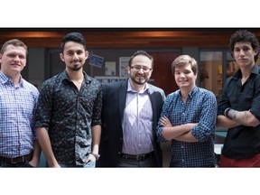 The Covet startup team, left to right: Michel Herszak, integration engineer; Hammad Jutt, vice-president, design; president Qasim Rasi; Pavlo Malynin, chief technology officer, and system architect Cauani Castro.