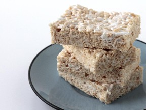 Toasted Marshmallow Treats involve an extra step of broiling the marshmallows. Made from a recipe in the new cookbook Treat by Stephanie Banyas.