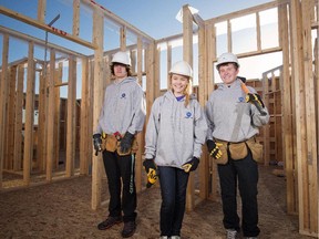 Up to 30 Grade 10 students in Airdrie study regular courses while learning about building houses at Building Futures program run with McKee Homes and an Airdrie school board. Courtesy, McKee Homes