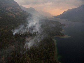 A fire near the Upper Waterton Lake is now contained.