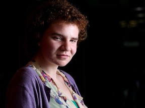 Katherine St. Amand, 22, who has autism, was at the autism panel at the School of Public Policy in Calgary on Sept. 9, 2015.