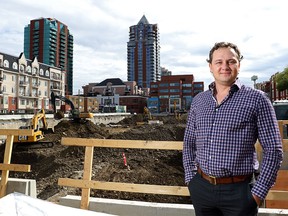President of Vancouver-based Embassy Bosa, Ryan Bosa, stands at The Royal construction site in the Mount Royal area.