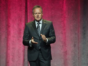 Bank of Canada Governor Stephen Poloz delivers the keynote speech at the Calgary Economic Development's annual outlook conference at the BMO Centre in Calgary on Monday, Sept. 21, 2015.