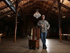 Michael Kaumeyer in his renovated barn at his ranch near Okotoks