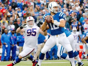 Indianapolis Colts quarterback Andrew Luck will be looking to get his team their first win of the season on Monday against the New York Jets after falling to the Buffalo Bills in their season-opener on Sept. 13.