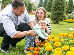 Emily Nicholson with her husband Don and daughter Tamara. The family appreciates living in Connaught and plans to stay in the inner city while raising their daughter.