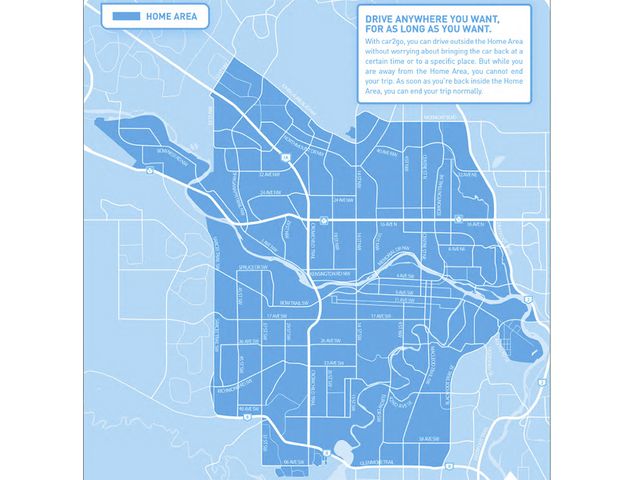 Car2go service area