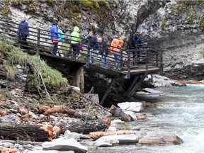 Johnston's Canyon in Banff National Park in early September 2015.