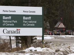 The east entry gate into Banff National Park. Annual passes bought this year won't expire for two years.