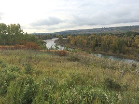 The view of the Bow River from Bowmont Park, off the Rotary/Mattamy Greenway.