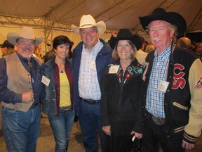 Cal 1003 Shindig 2 Pictured, from left, at Heritage Park's 27th annual September Shindig held at the park Sept 19 are Heritage Park Society chairman Gord Case, Brenda Ostrom and her husband Heritage Park Foundation chairman John Smeeton and avid park supporters , Ecco Recycling's Gail and Alec McDougall.