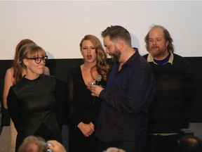 Calgary filmmaker Spencer Estabrooks proposes to girlfriend Emily Renner Wallace after the world premiere of his debut film, Legend of the Lich Lord, at the Calgary International Film Festival.