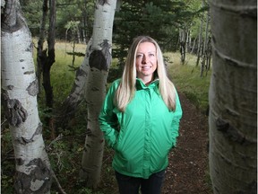 Wildlife consultant Kim Titchener on a trail near her home at Bow Valley Provincial Park on Sept. 4, 2015.