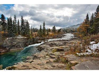 The stunning Castle Falls in the Castle Wilderness Area of Southern Alberta