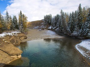 The Castle River in the Castle wilderness area in southwestern Alberta.