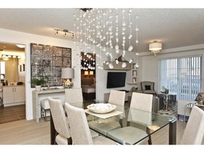 The dining area in the C2 show suite at Copperfield Park III.