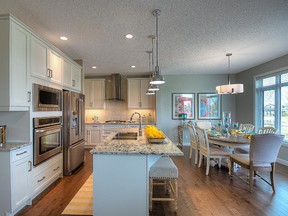 The kitchen in the Avonley II by NuVista Homes is one of the new show homes in Ravenswood.
