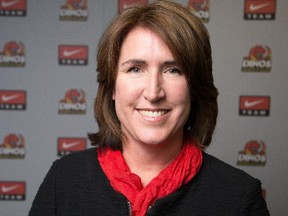 Christine Stapleton, the new director of athletics for the Dinos, at the University of Calgary in Calgary on Friday, Sept. 11, 2015.