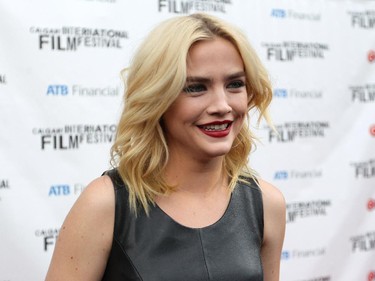 I Saw the Light actress Maddie Hasson stopped to answer questions as she walked the red carpet at the opening gala night of the Calgary International Film Festival on September 23, 2015.