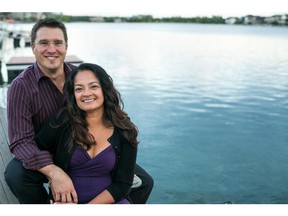 Dr. Mala Gupta and Troy Arsenault look forward to life by the lake in southeast Calgary.