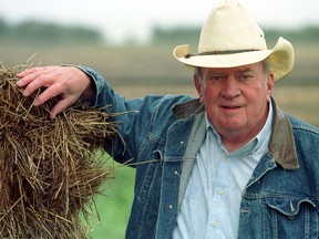 J.C. Anderson photographed on his Calgary-area ranch  in September 2000.